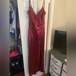 Red sequins prom dress. Only worn once, in good condition.